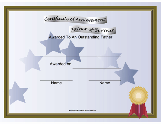 Father Of the Year Certificate Luxury A Printable Certificate for the Father Of the Year to Be