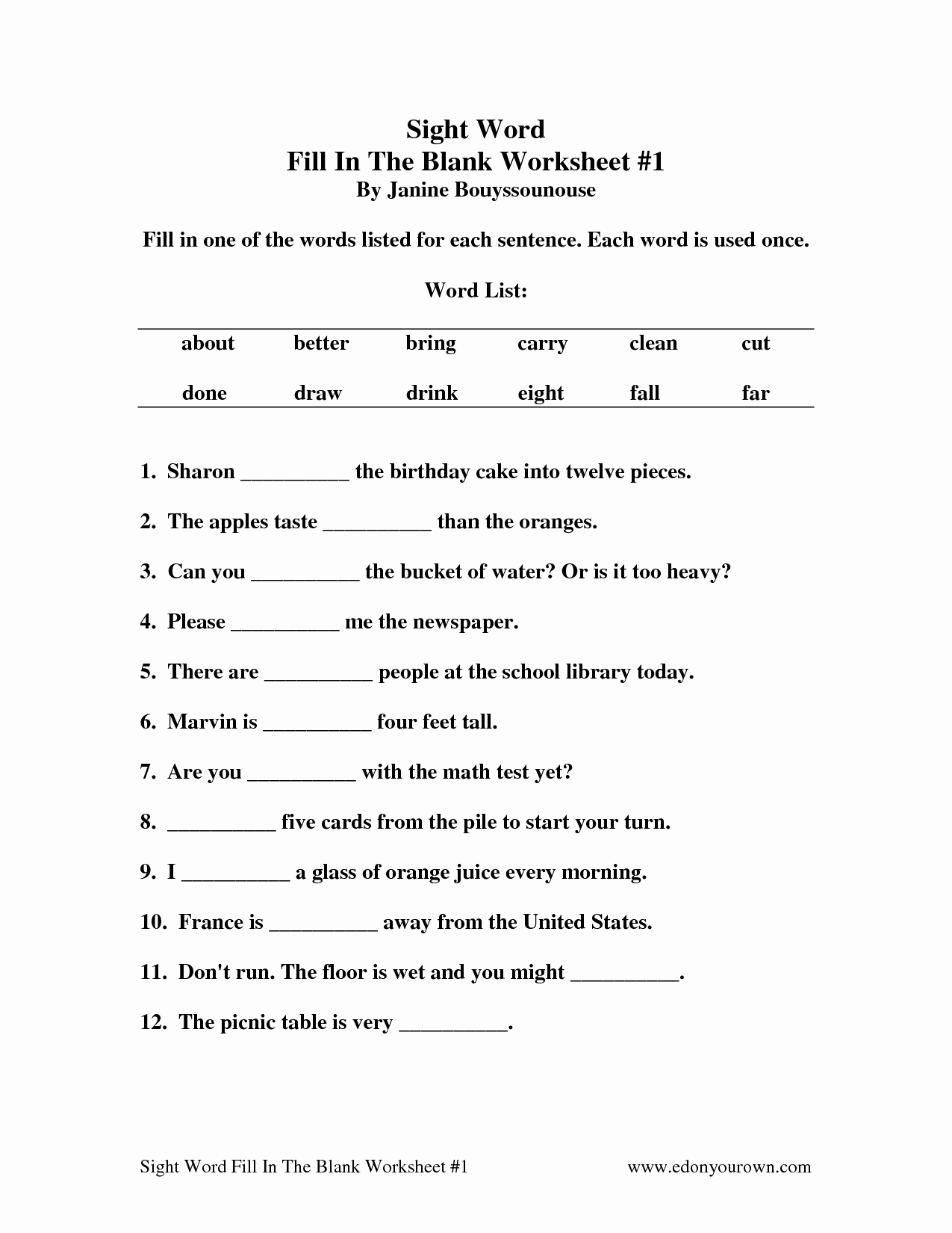 Fill In the Blank Printables Beautiful Other Worksheet Category Page 121 Worksheeto