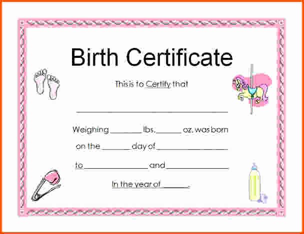 Fillable Birth Certificate Template Elegant Fake Birth Certificate Maker