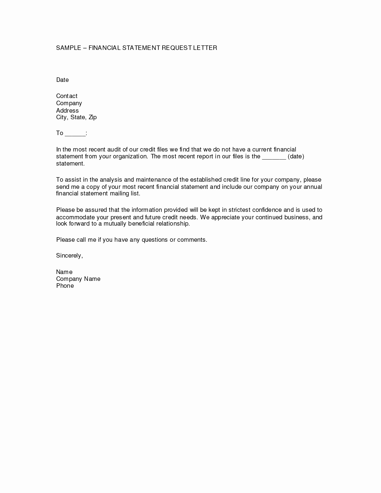 Financial Statement Letter Sample Awesome Best S Of Statement Information Letter Example