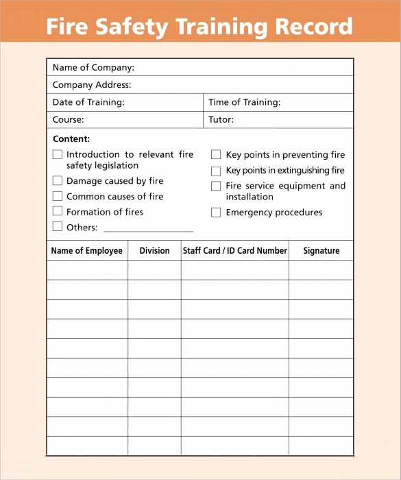 Fire Safety Certificate Template New 30 Sample Log Template Documents In Pdf Word Excel