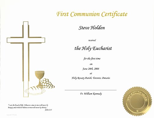 First Communion Certificate Template Best Of First Munion