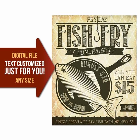 Fish Fry Ticket Template Free Awesome Friday Fish Fry Fish Fry Church Fundraiser Benefit Flyer