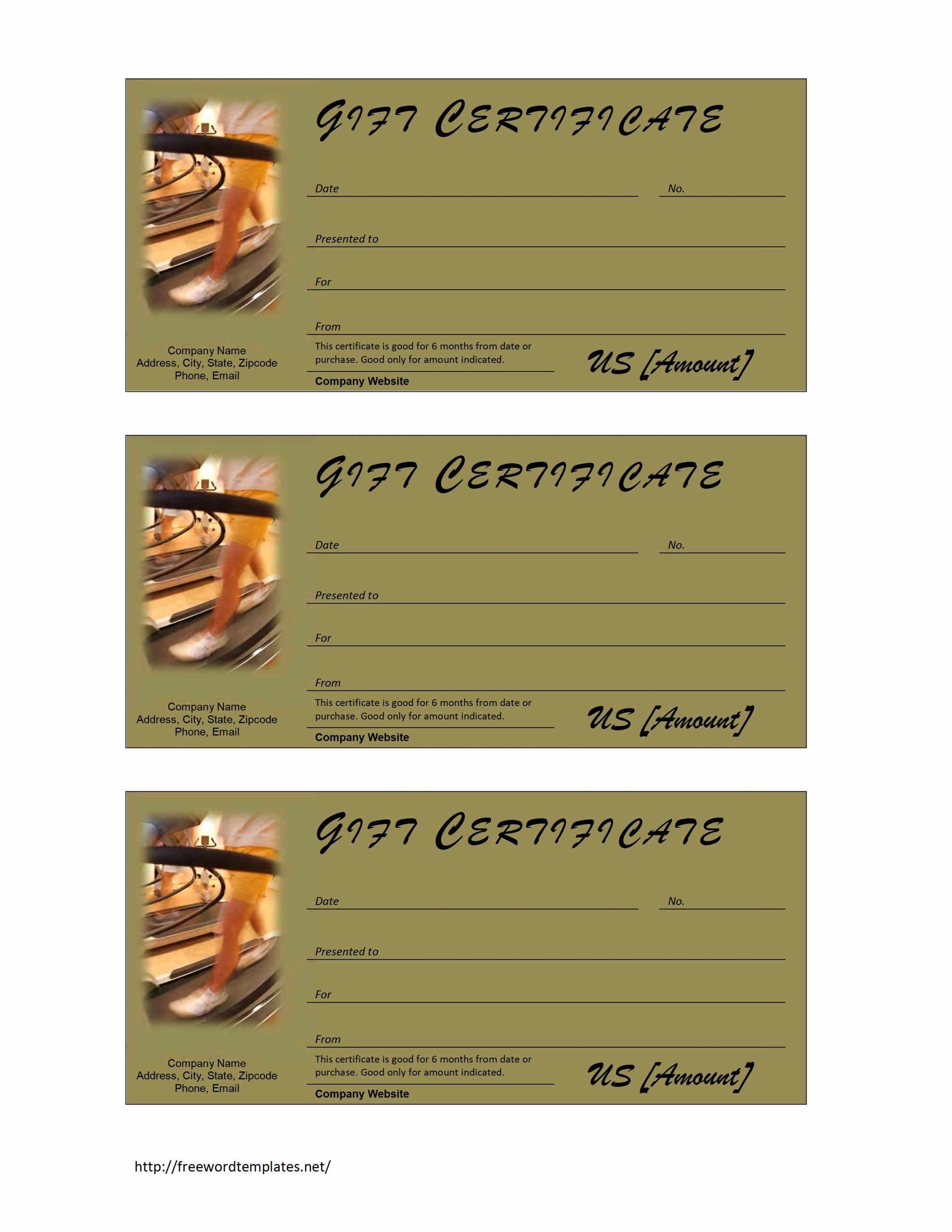 Fitness Gift Certificate Template Best Of T Certificate