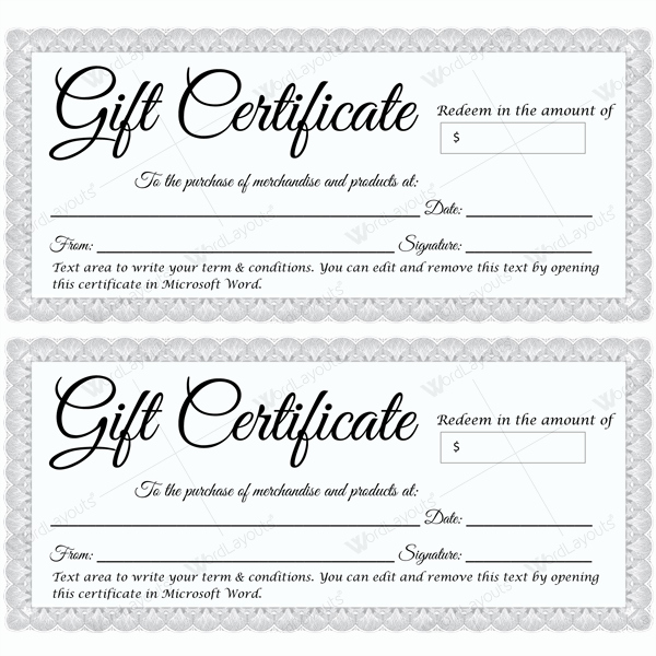 Flipside Products Certificate Template Elegant Gift Certificate 30