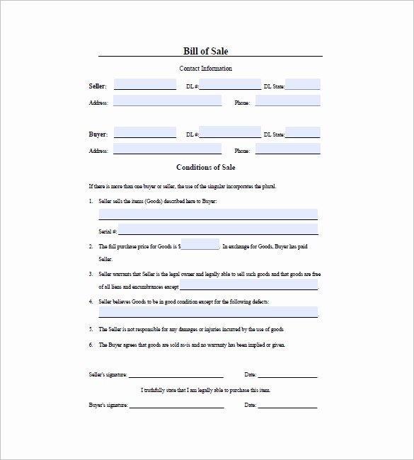 Florida Firearm Bill Of Sale Awesome Gun Bill Of Sale Template – 10 Free Word Excel Pdf