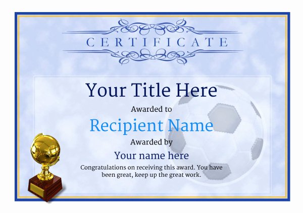 Football Certificate Template Free Beautiful Free Uk Football Certificate Templates Add Printable