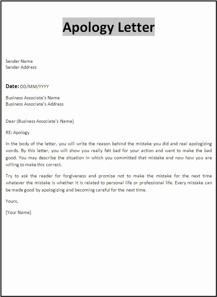 Forgiveness Letter for Immigration Sample Luxury Apology Letter Template
