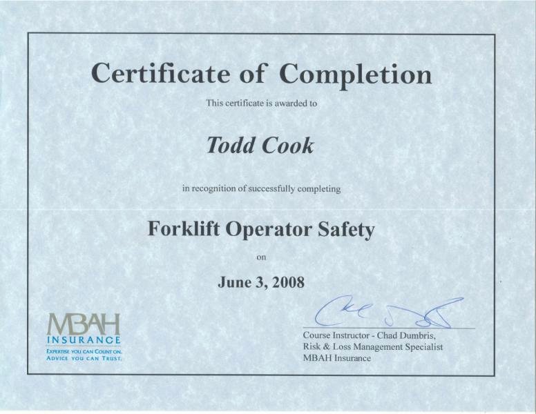 Forklift Operator Certificate Template Beautiful Qualifications Awards &amp; Distinctions Of Hoosier Crane