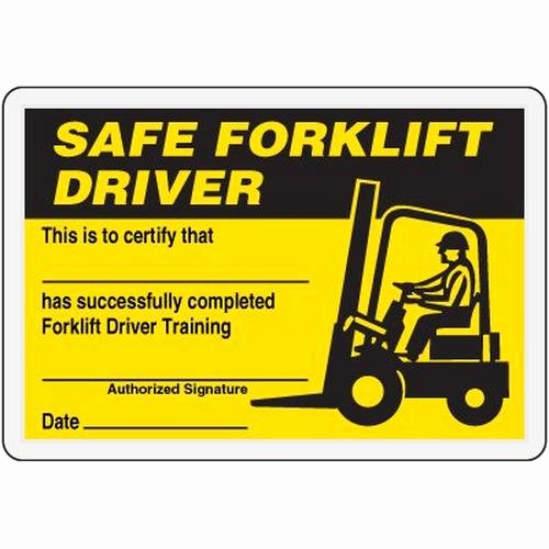 Forklift Operator Certificate Template Beautiful Safe forklift Driver Card