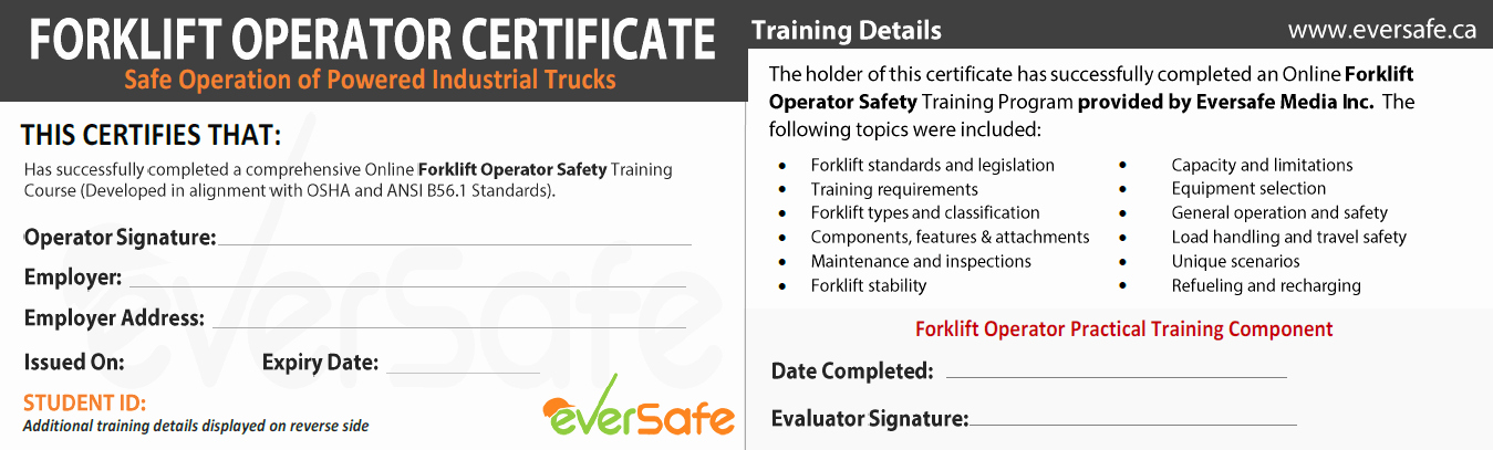 Forklift Operator Certificate Template Luxury Line forklift Certification Training Get Your forklift
