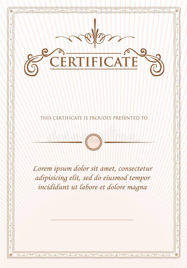 Frame for Certificate Of Appreciation Best Of Retro Frame Certificate Appreciation Template Stock