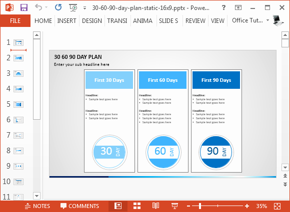 Free 30 60 90 Day Plan Template Excel Luxury Better Powerpoint Presentations with Sketchbubble