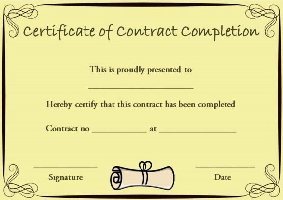 Free Anger Management Certificate Template Fresh Certificate Of Contract Pletion Template