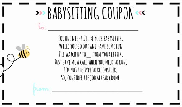 Free Babysitting Gift Certificate Template Best Of 13 Babysitting Voucher Templates Psd Ai Indesign