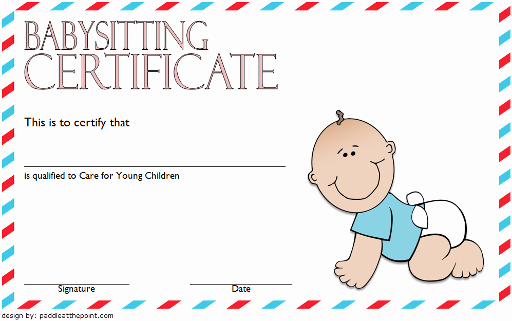 Free Babysitting Gift Certificate Template New Babysitting Certificate Template [8 Latest Designs In