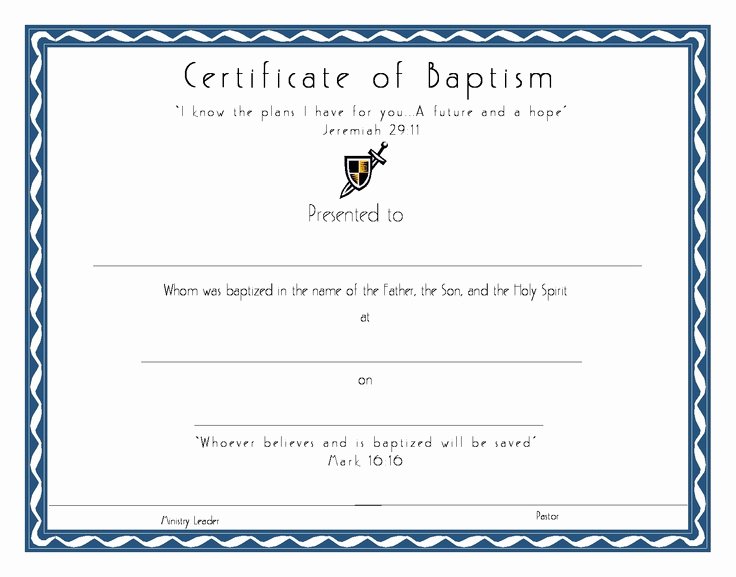 Free Baptism Certificate Template Fresh 17 Best Images About Church Certificates On Pinterest