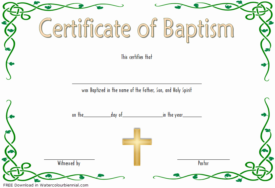 Free Baptism Certificate Template Word Inspirational Baptism Certificate Template Word [9 New Designs Free]