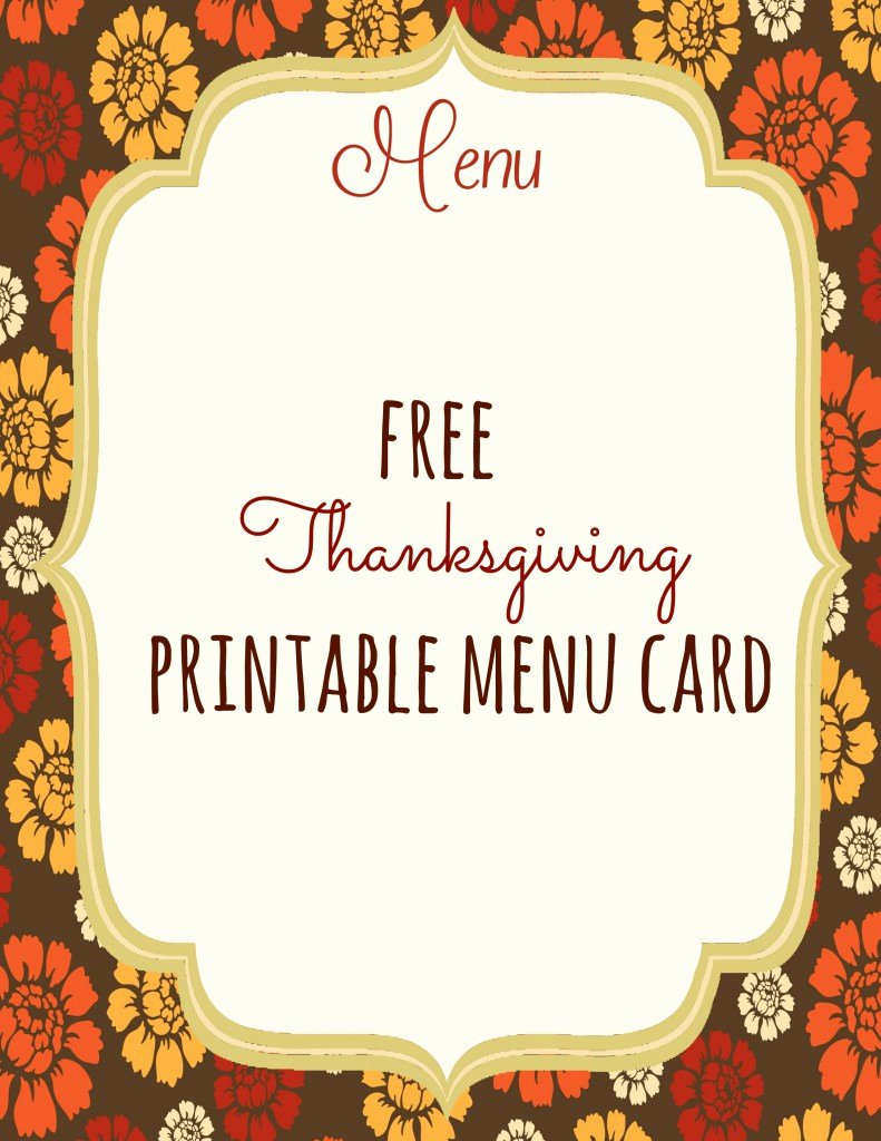 Free Blank Menu Templates Lovely Free Thanksgiving Printables Frugal Fanatic