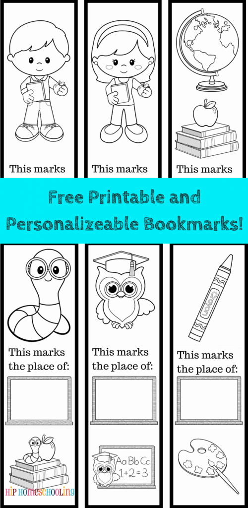 Free Bookmarks for Schools Luxury Free Printable Bookmarks to Color and Personlize