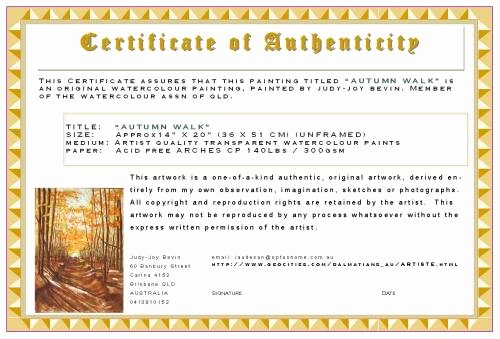 Free Certificate Of Authenticity Template Inspirational Looking for &quot;certificate Of Authenticity&quot; Template Wetcanvas