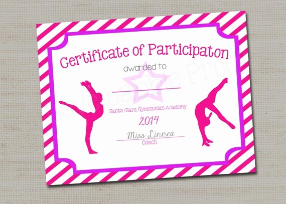 Free Cheer Award Certificate Templates Unique Gymnastics Award Certificate Dance Award Printable Digital
