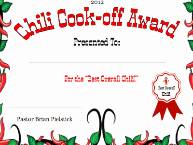Free Chili Cook Off Award Certificate Template Inspirational Certificate Template Clipart Academic Award 22 736 X 556