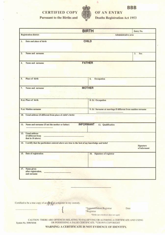 Free Death Certificate Template Elegant Birth Certificate Uk
