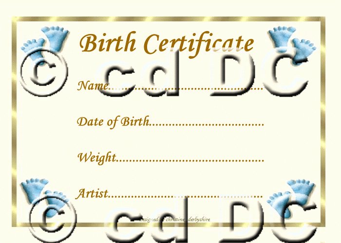 Free Fake Birth Certificate Lovely Blue Baby Feet Birth Certificate Certificates 4 Reborn