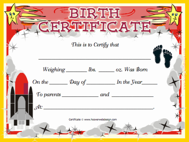 Free Fake Birth Certificate Luxury Diy Kids Craft Fake Birth Certificate