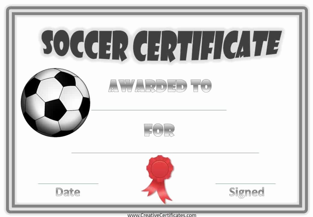Free Football Certificate Template Unique Free Editable soccer Certificates Customize Line