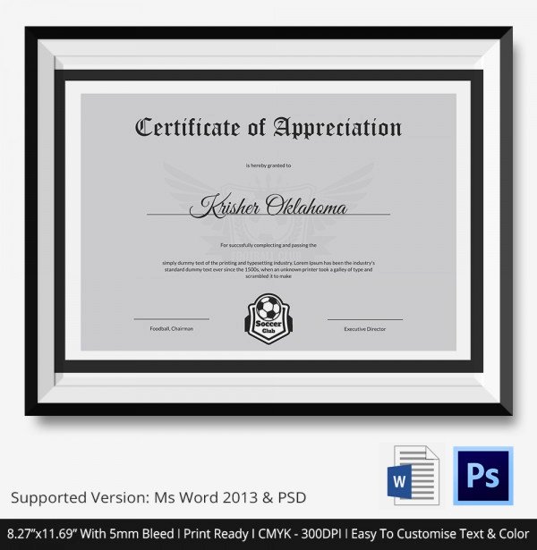 Free Football Certificate Templates Awesome 10 Football Certificate Templates Free Word Pdf