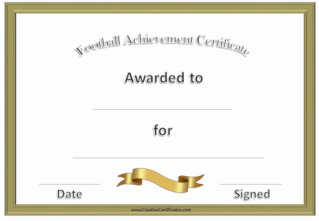 Free Football Certificates Templates Unique Football Awards Football