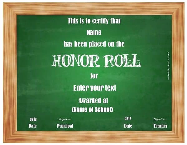 Free Honor Roll Certificate Best Of Free Honor Roll Certificates Customize Line