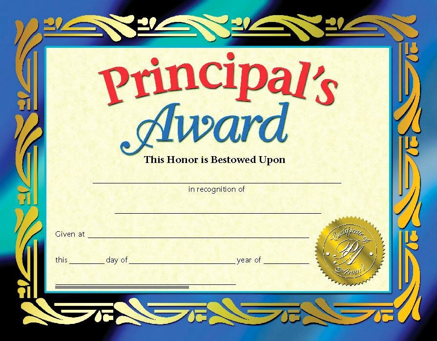 Free Honor Roll Certificate Template Unique Principal S Award Certificate