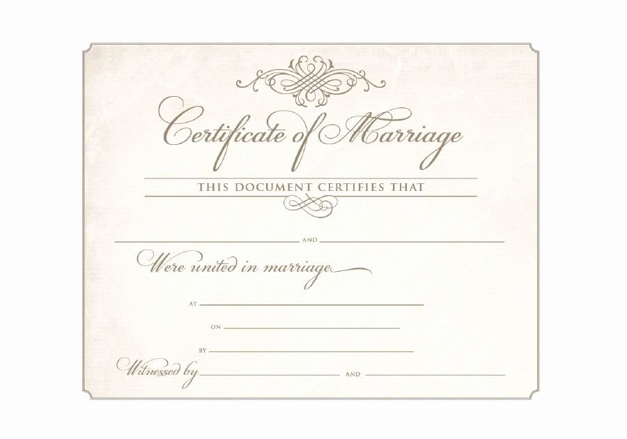 Free Marriage Certificate Download Beautiful Download Blank Marriage Certificates