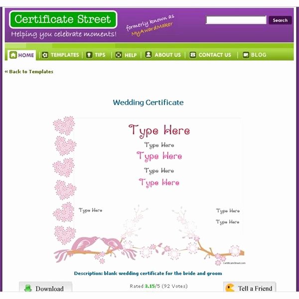 Free Marriage Certificate Download Elegant top sources for Printable Blank Marriage Certificates