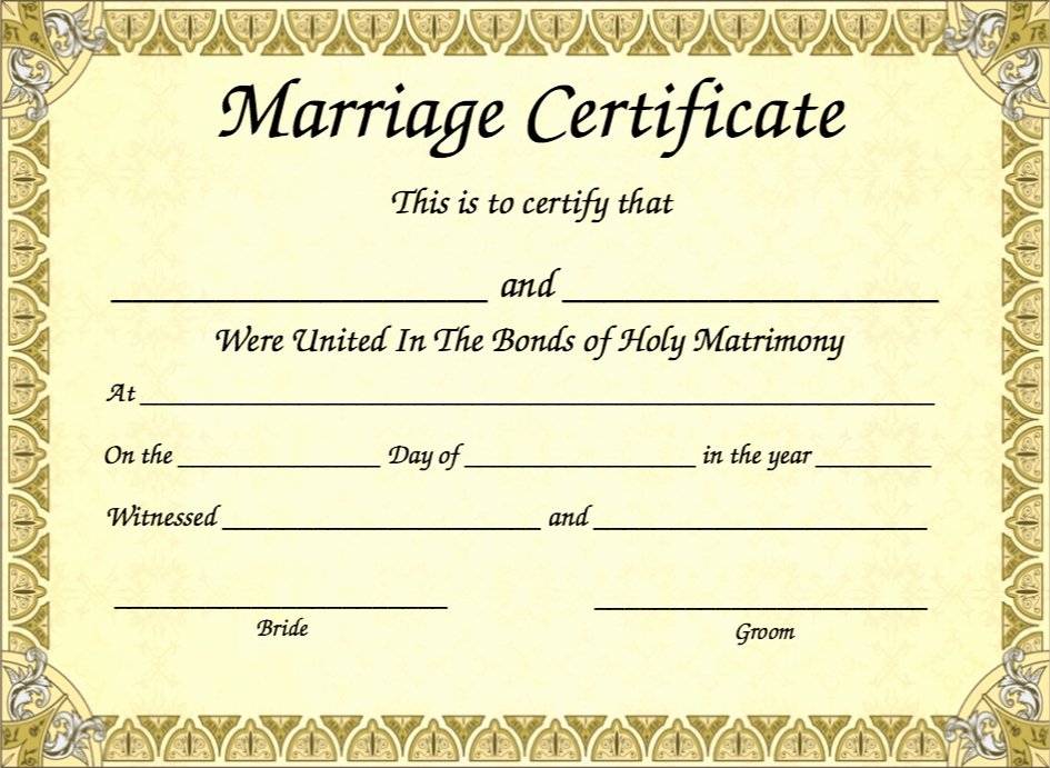 Free Marriage Certificate Download New 30 Plete Create A Marriage Certificate Free Ro