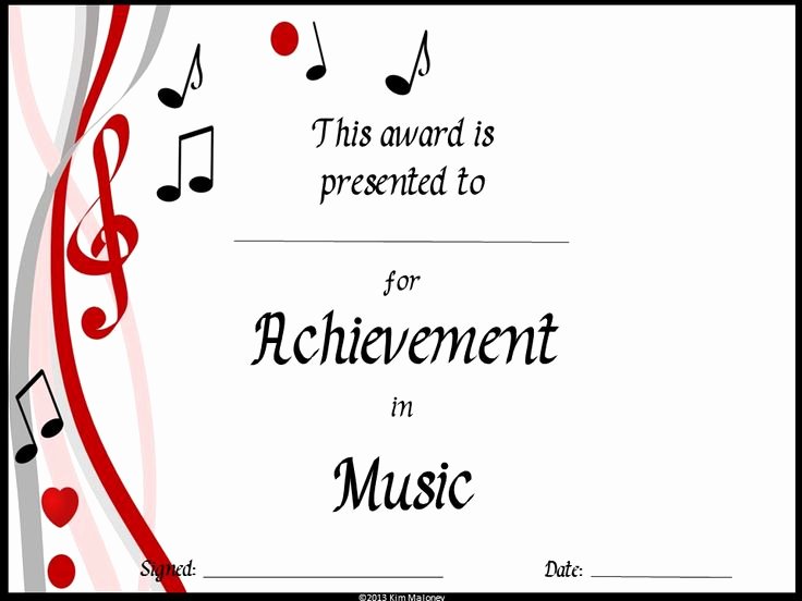 Free Music Certificate Templates Elegant 59 Best Music Award Certificates Images On Pinterest
