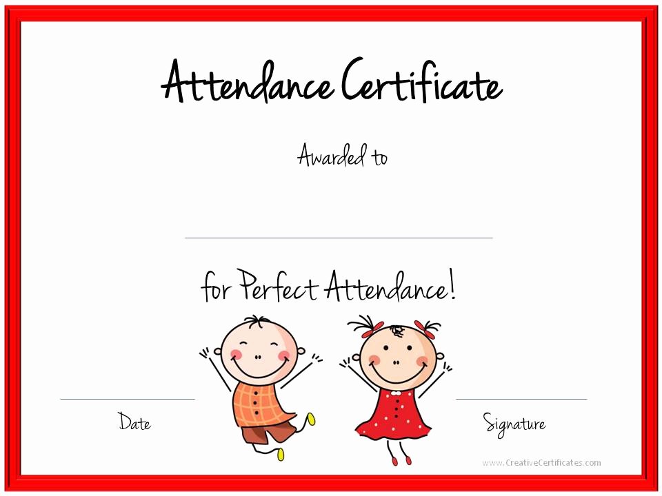 Free Perfect attendance Certificate Fresh Quotes for attendance Certificates Quotesgram