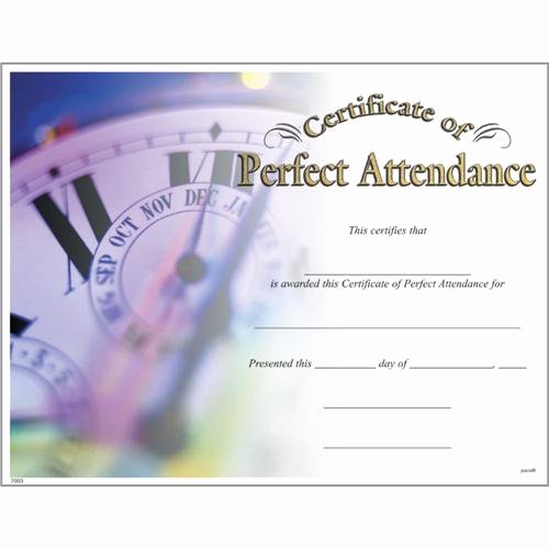 Free Perfect attendance Certificates Inspirational Perfect attendance Certificates Perfect attendance