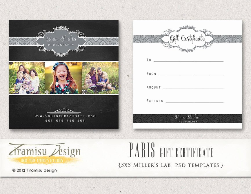 Free Photography Gift Certificate Template Best Of Graphy Gift Certificate Photoshop 5x5 Card Template