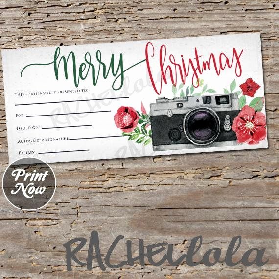 Free Photography Gift Certificate Template Best Of Printable Christmas Graphy Gift Certificate Template