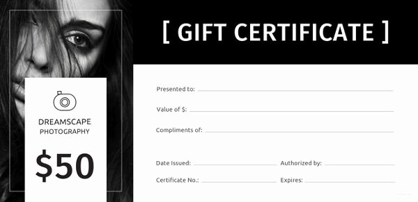 Free Photography Gift Certificate Template Unique 12 Graphy Gift Certificate Templates – Free Sample