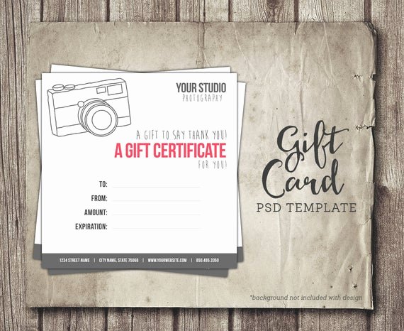 Free Photoshop Certificate Template Best Of Gift Card Template Digital Gift Certificate Shop