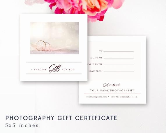 Free Photoshop Certificate Template Unique Graphy Gift Certificate Template Shop File Wedding