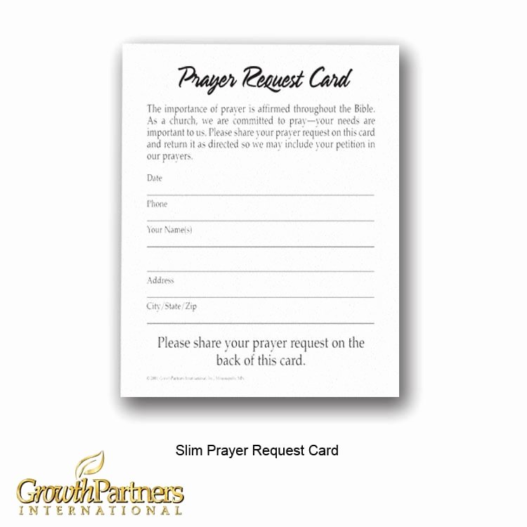 Free Prayer Request form Template Elegant Prayer Request Cards Growthpartners International