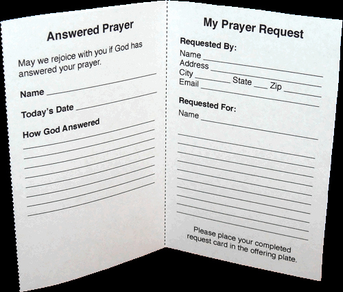 Free Prayer Request form Template Inspirational Free Printable Prayer Request