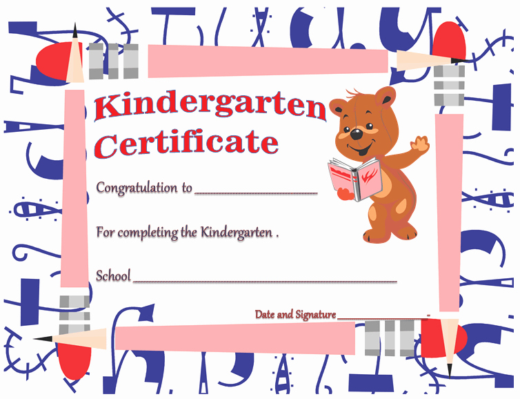 Free Preschool Certificate Template New Kindergarten Diploma Certificates Printable Templates