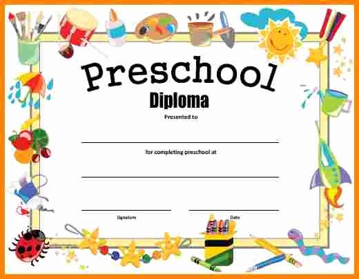 Free Preschool Certificate Templates Fresh Free Printable Preschool Graduation Certificates